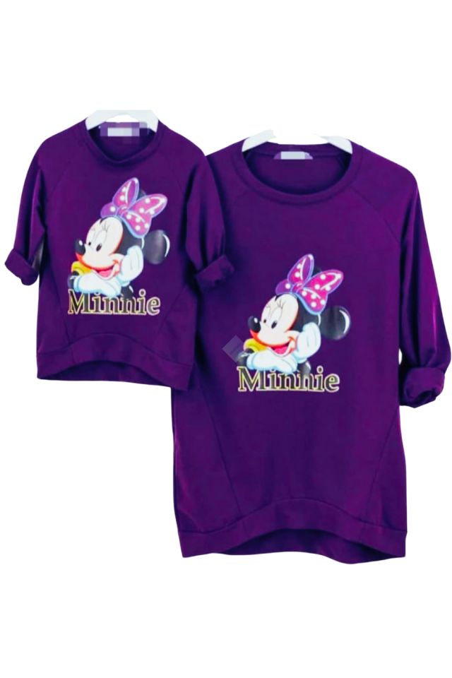 Anne - Çocuk Sweatshirt Mor Renk xxxDar Kalıp - Tunik Boyxxx