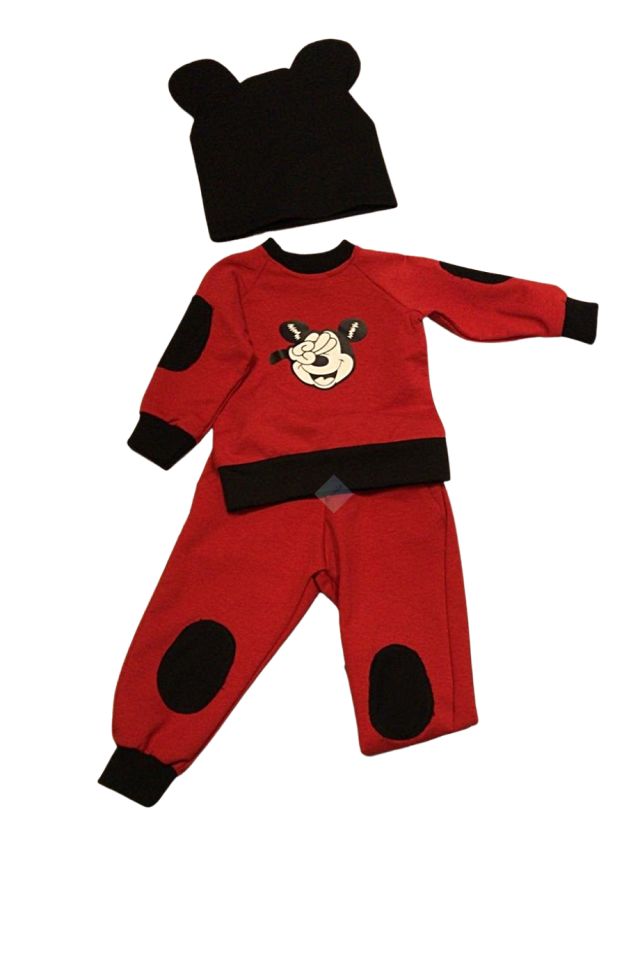 Kırmızı Renk Mickey 4lü Takım
