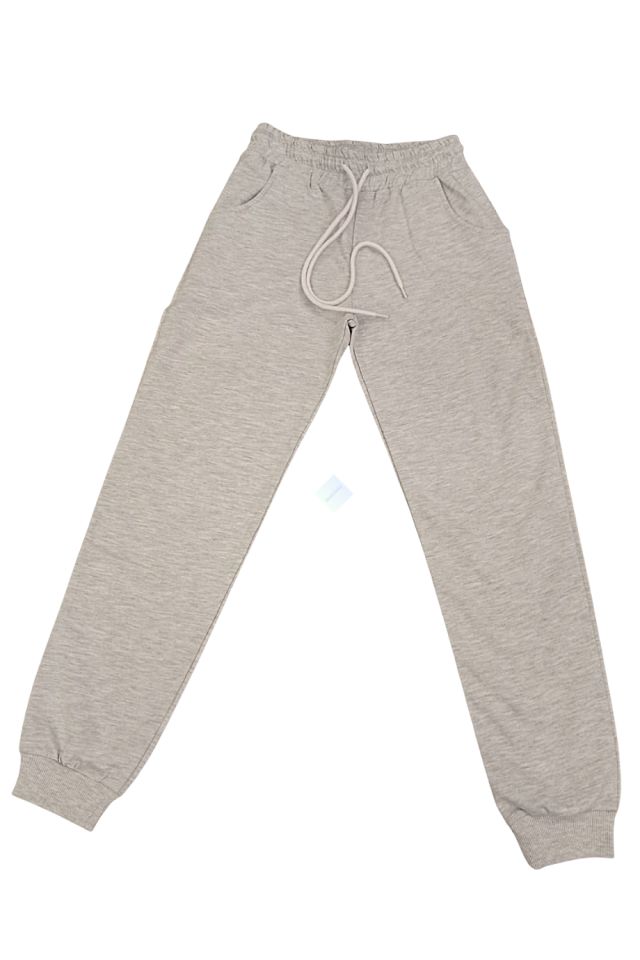 Unisex Jogger Cepli Eşofman Alt Gri Renk