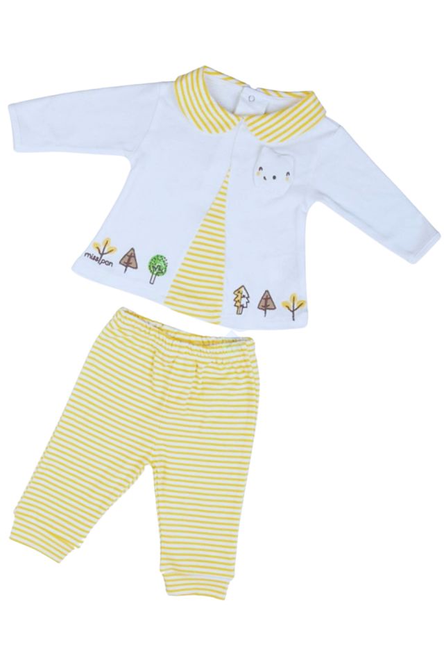 Kız Bebek Nature Ringel 2li Takım Sarı Beyaz Renk