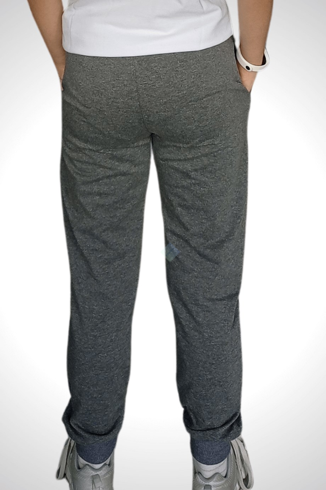 Unisex Çocuk Beli Lastikli Cepli Jogger Eşofman Altı Gri Renk