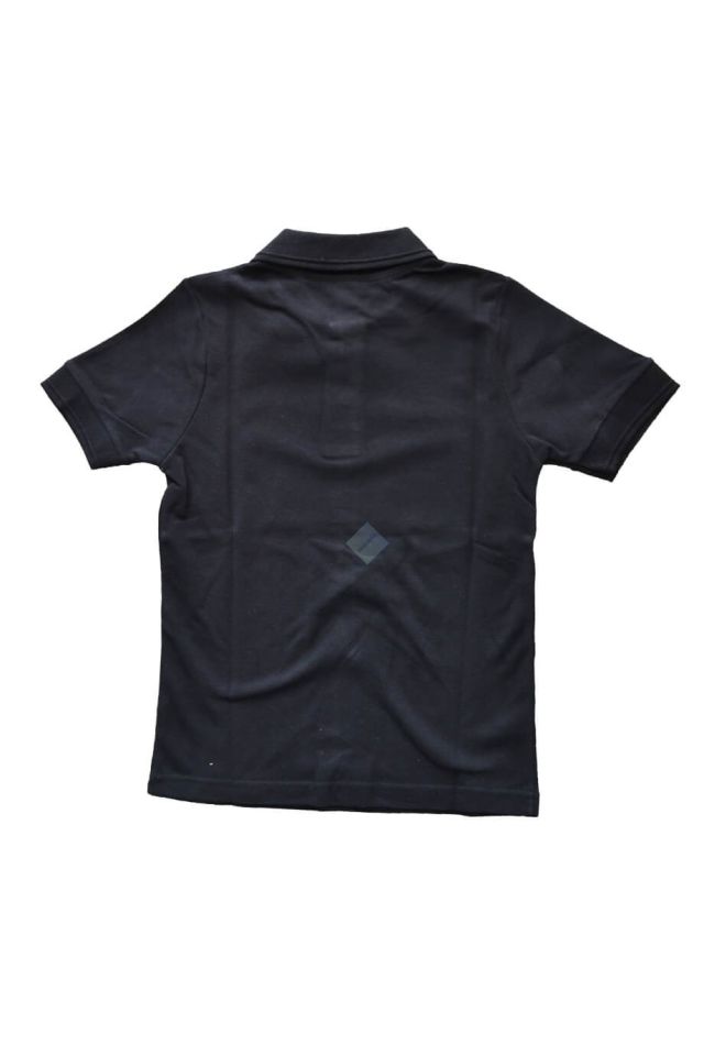 Unisex Çocuk & Genç Siyah Polo Yaka Kısa Kol Tişört