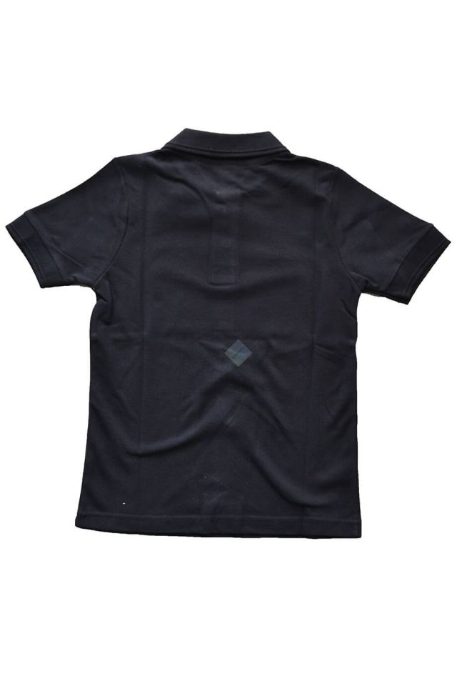 Unisex Çocuk & Genç Siyah Polo Yaka Kısa Kol Tişört