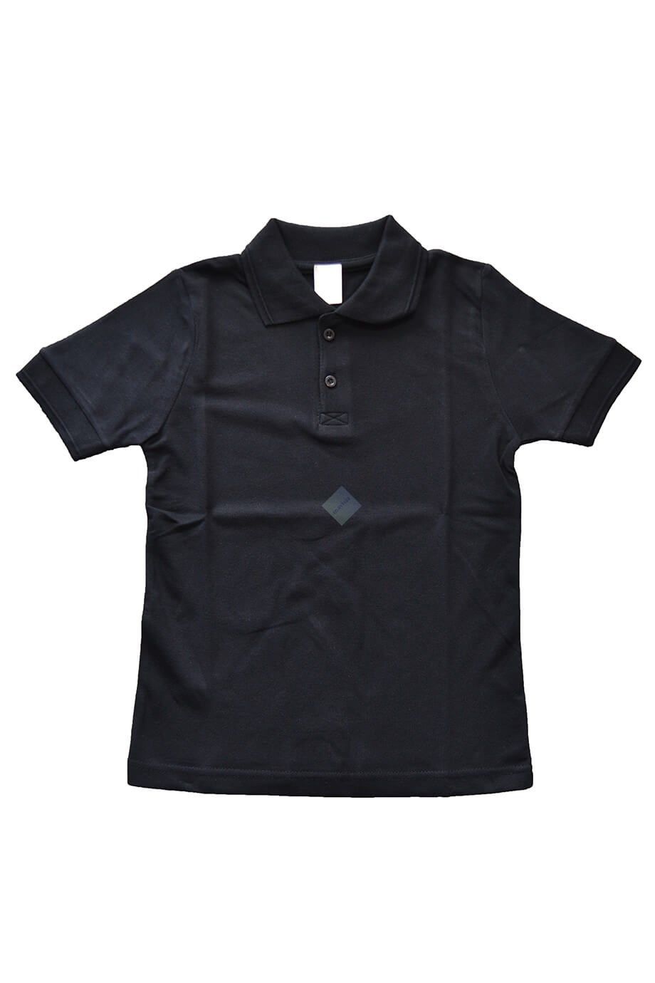 Unisex Çocuk & Genç Siyah Polo Yaka Kısa Kol Tişört