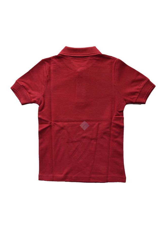 Unisex Çocuk & Genç Bordo Polo Yaka Kısa Kol Tişört