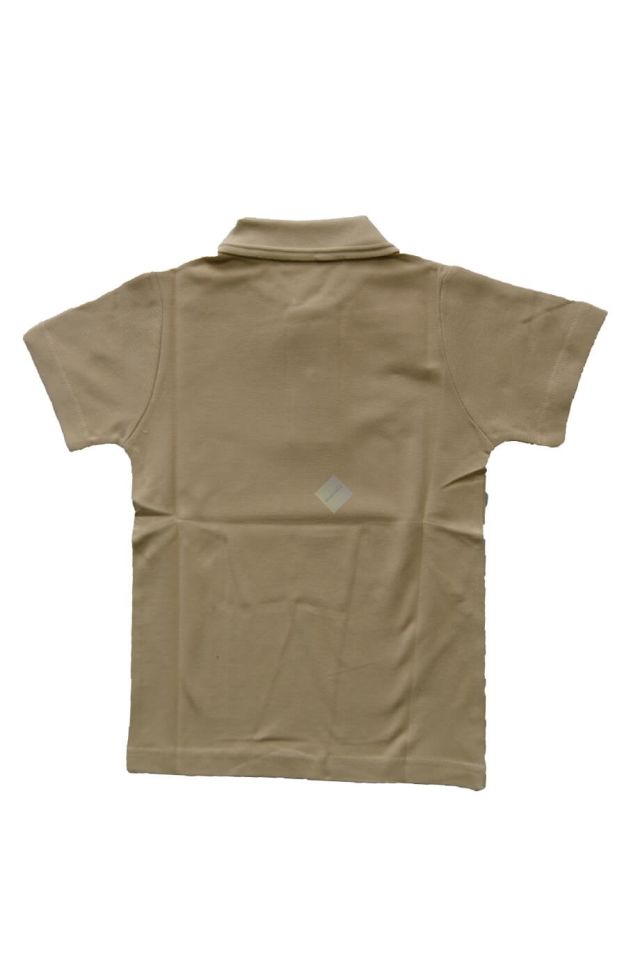 Unisex Çocuk & Genç Toprak Kahve Polo Yaka Kısa Kol Tişört