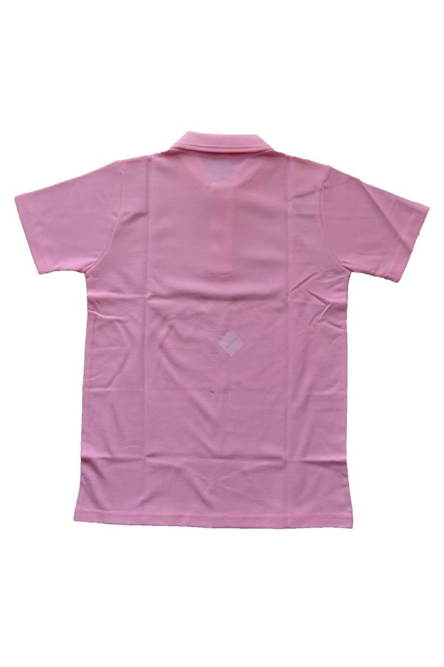 Unisex Çocuk & Genç Pembe Polo Yaka Kısa Kol Tişört