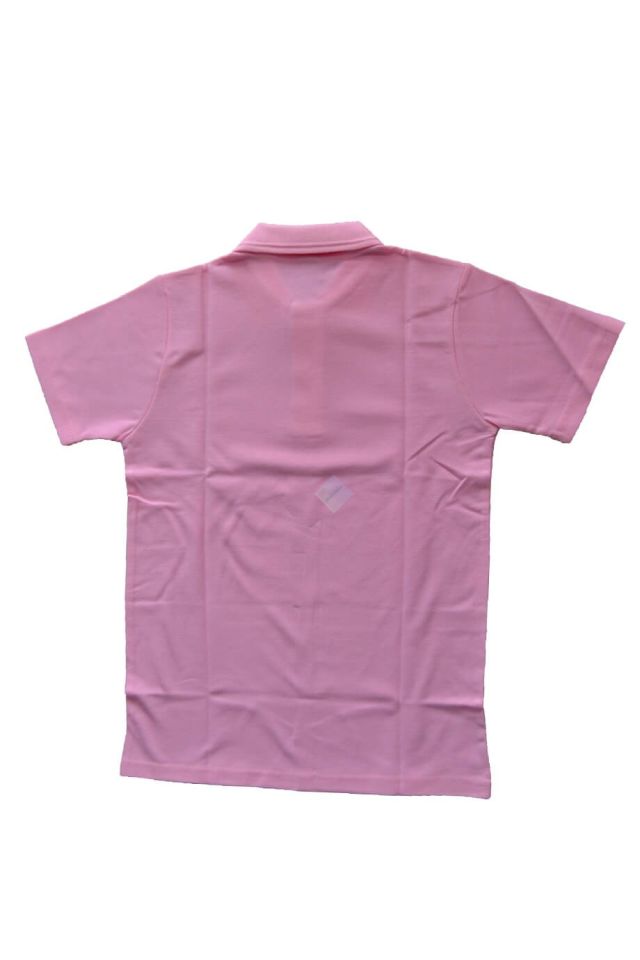 Unisex Çocuk & Genç Pembe Polo Yaka Kısa Kol Tişört