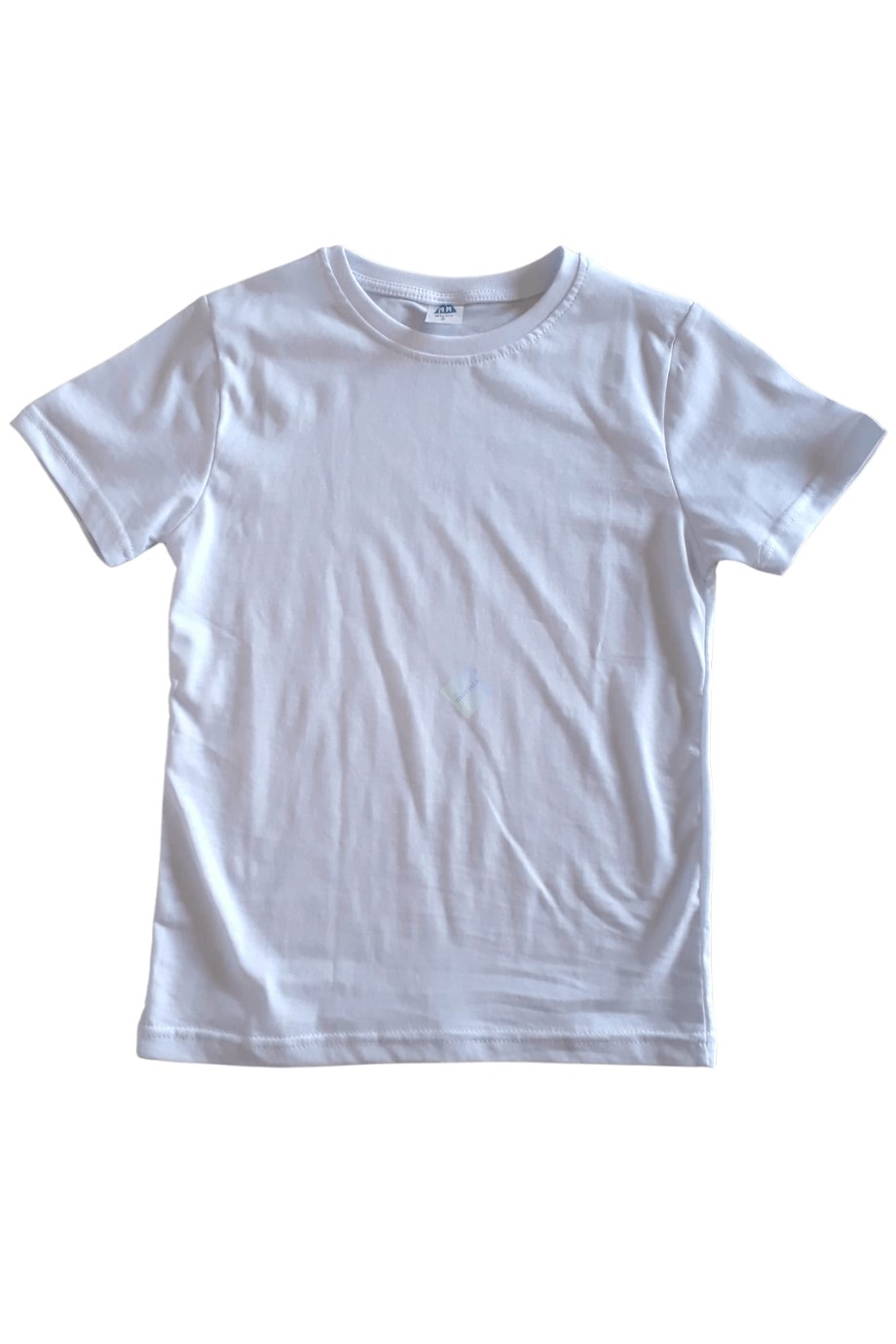 Unisex Çocuk & Genç Beyaz Basic Bisiklet Yaka Kısa Kol Tişört