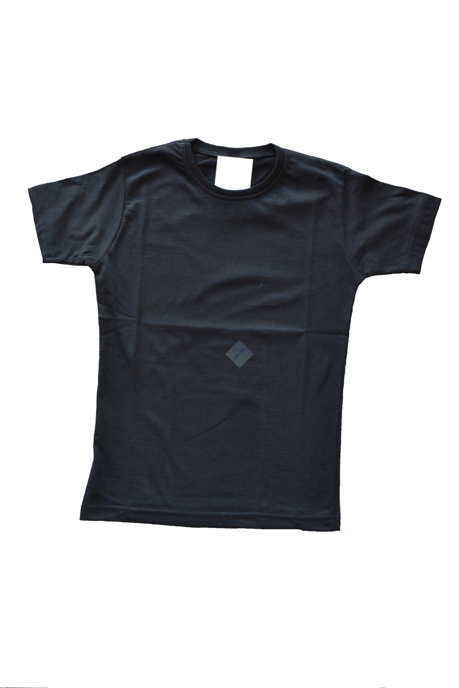 Unisex Genç & Yetişkin Siyah Basic Bisiklet Yaka Kısa Kol Tişört