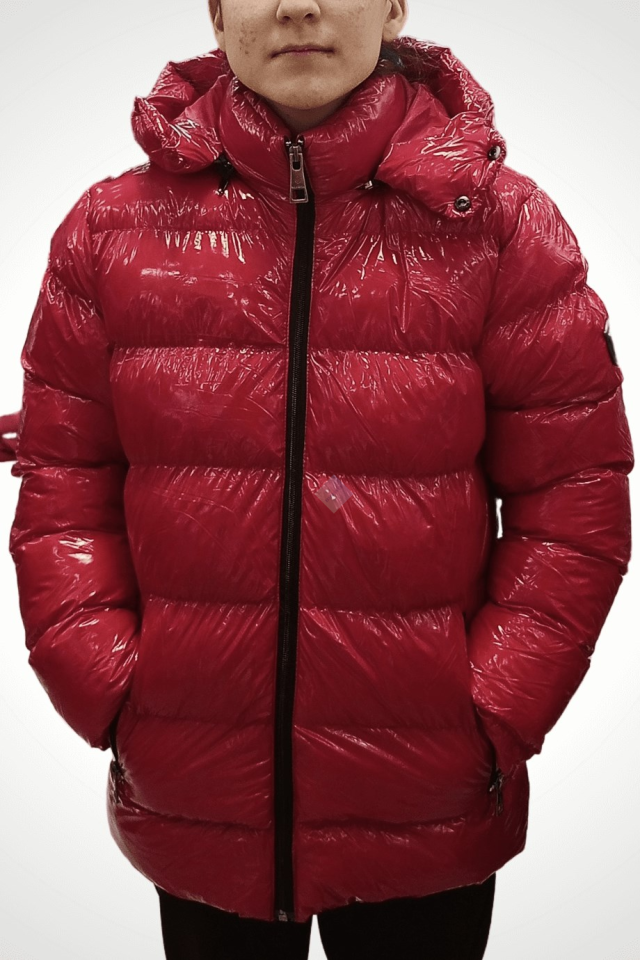 Unisex Çocuk Parlak Kırmızı Mont