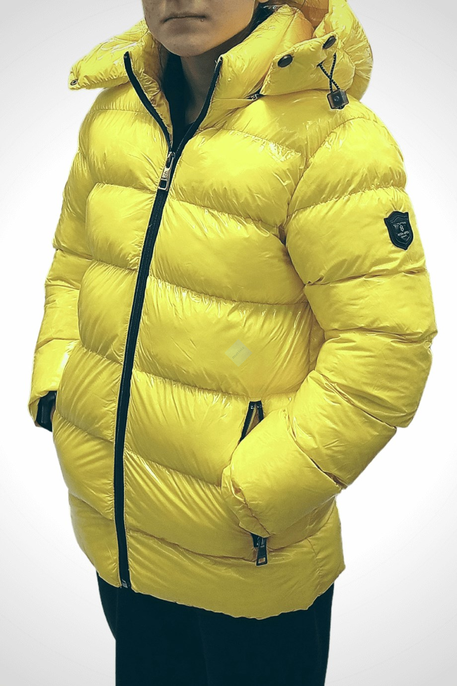 Unisex Çocuk Parlak Sarı Mont