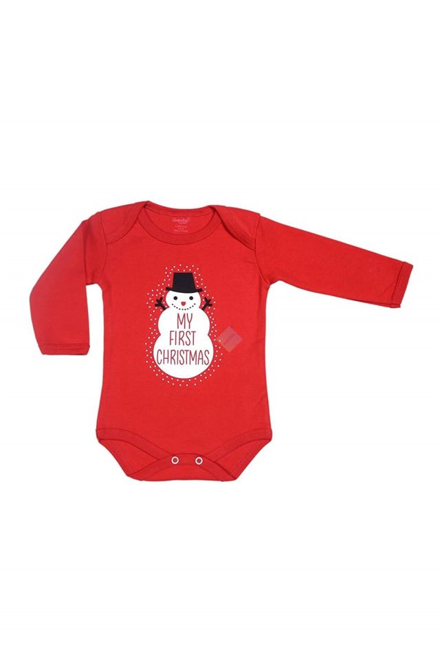 Yılbaşı Temalı Bebek Body & Şapka Takım