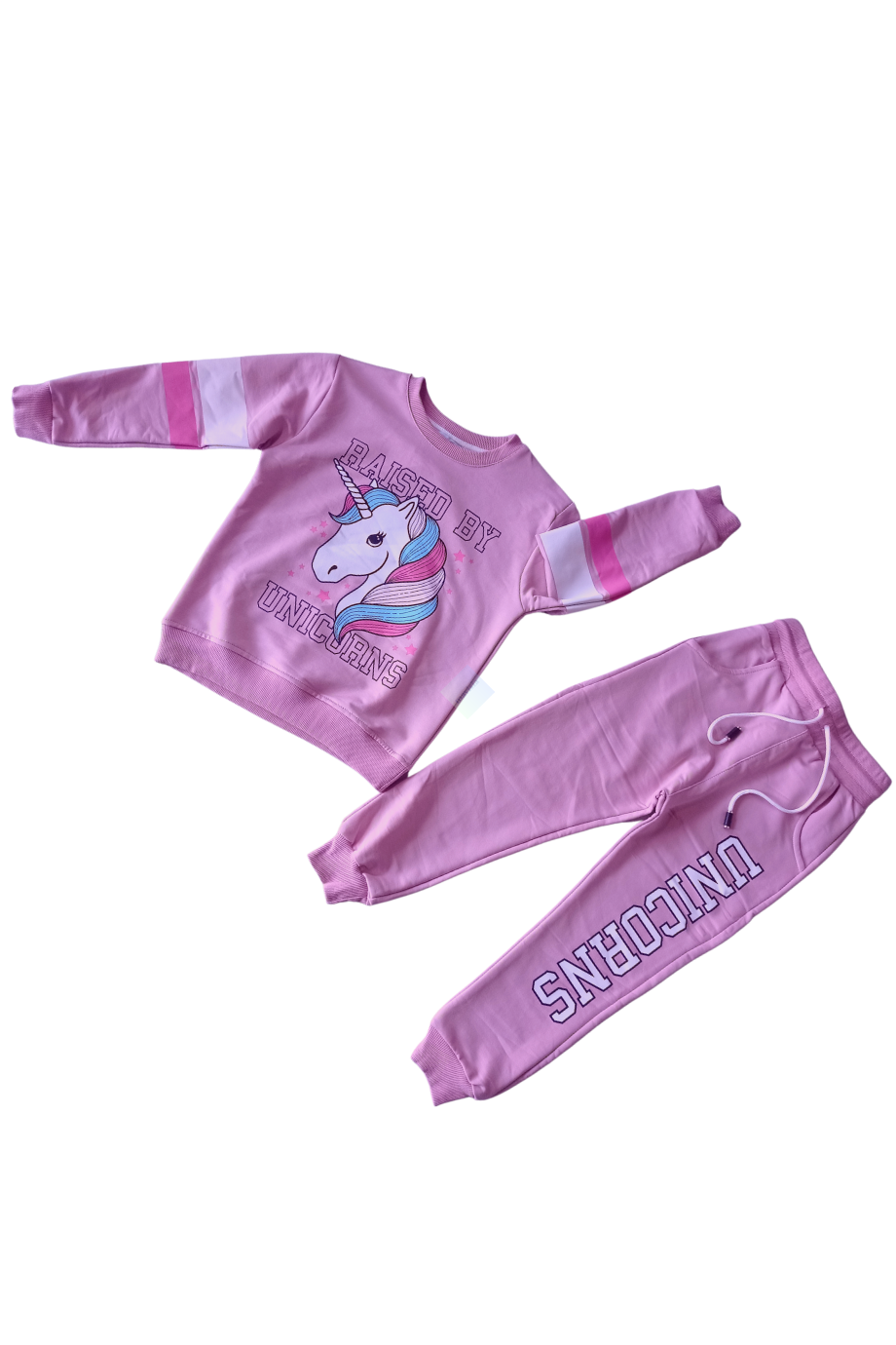 Unicorn Baskılı Pembe Eşofman Takım