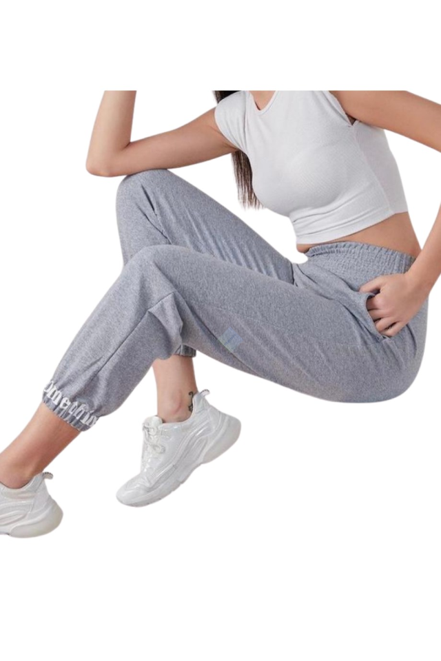 Kadın Gri Jogger Cepli Mevsimlik Eşofman